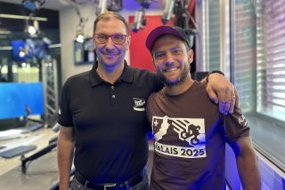 Cédric Jayet (à gauche), responsable de l'organisation des épreuves de pumptrack, en compagnie de Thomas Leparmentier, représentant de RDDM